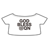 【たぬきゅんフレンズ×TLGF】「Bless Friends」ぬいぐるみ用 Tシャツ　たぬきゅん「QNGB」