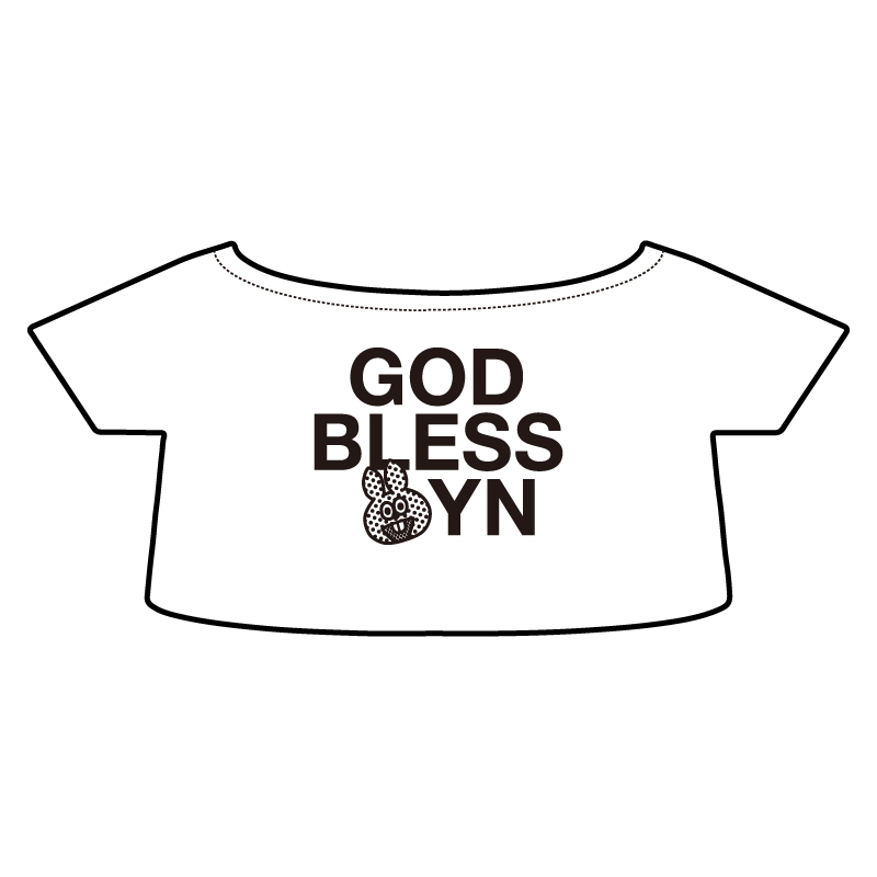 【たぬきゅんフレンズ×TLGF】「Bless Friends」ぬいぐるみ用 Tシャツ　ラビやん「YNGB」
